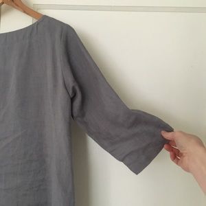 Not Perfect Linen grey top